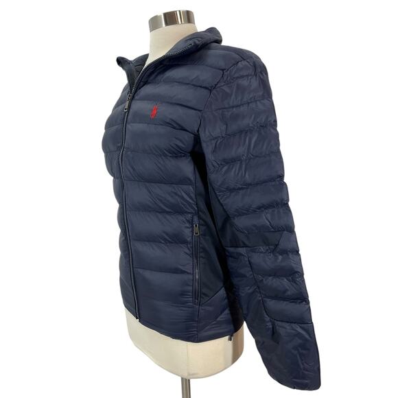 POLO RALPH LAUREN Performance Navy Light Weight Puffer Jacket SZ XS - Picture 3 of 13